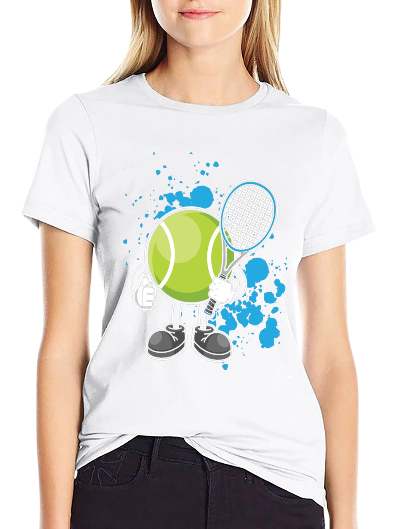 Tennis Ball Cartoon T-Shirt