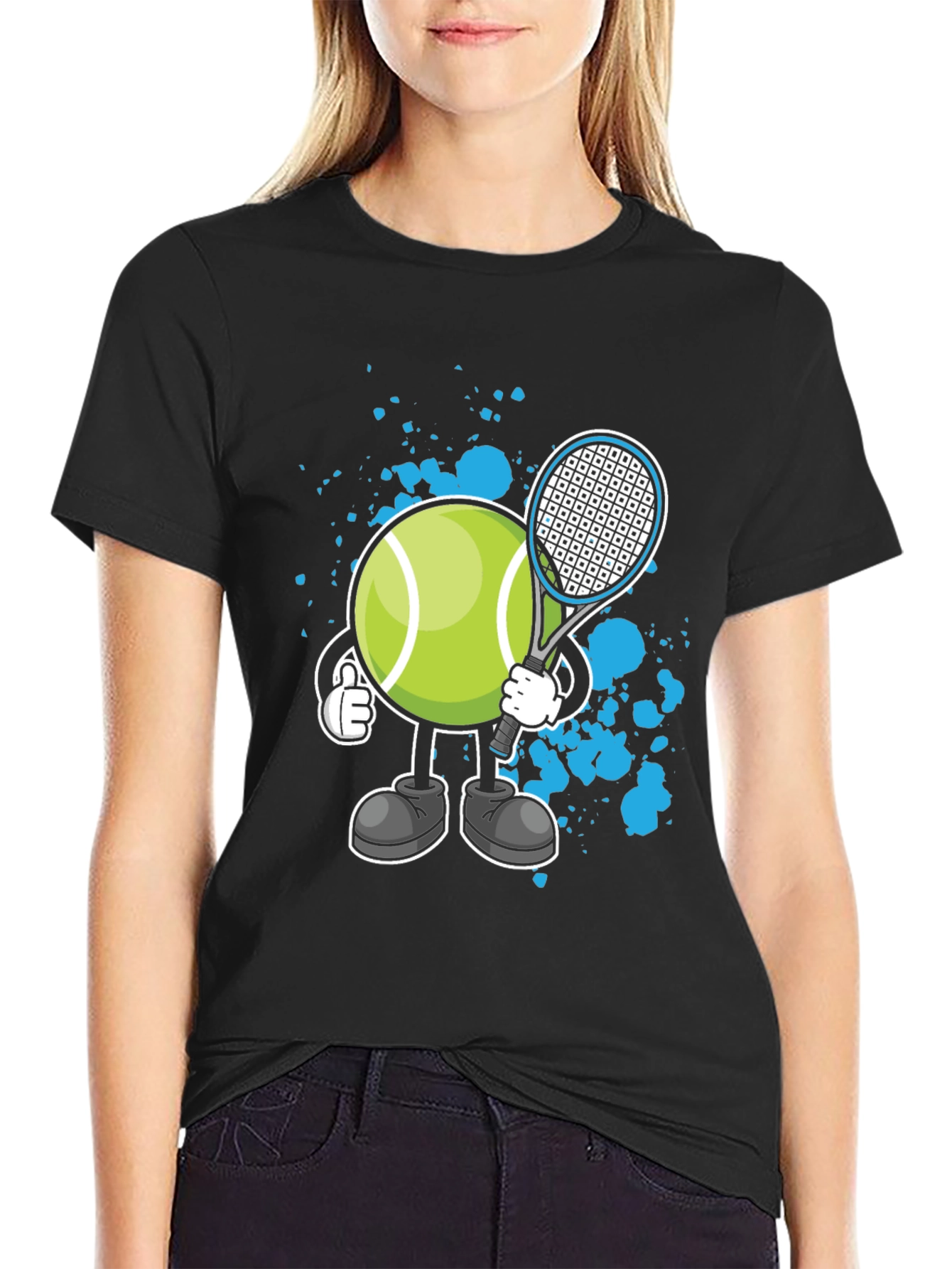 Tennis Ball Cartoon T-Shirt