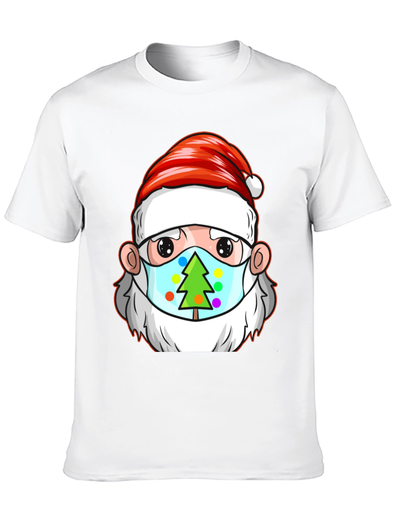 Festive Santa Mask Tee - Holiday Cheer