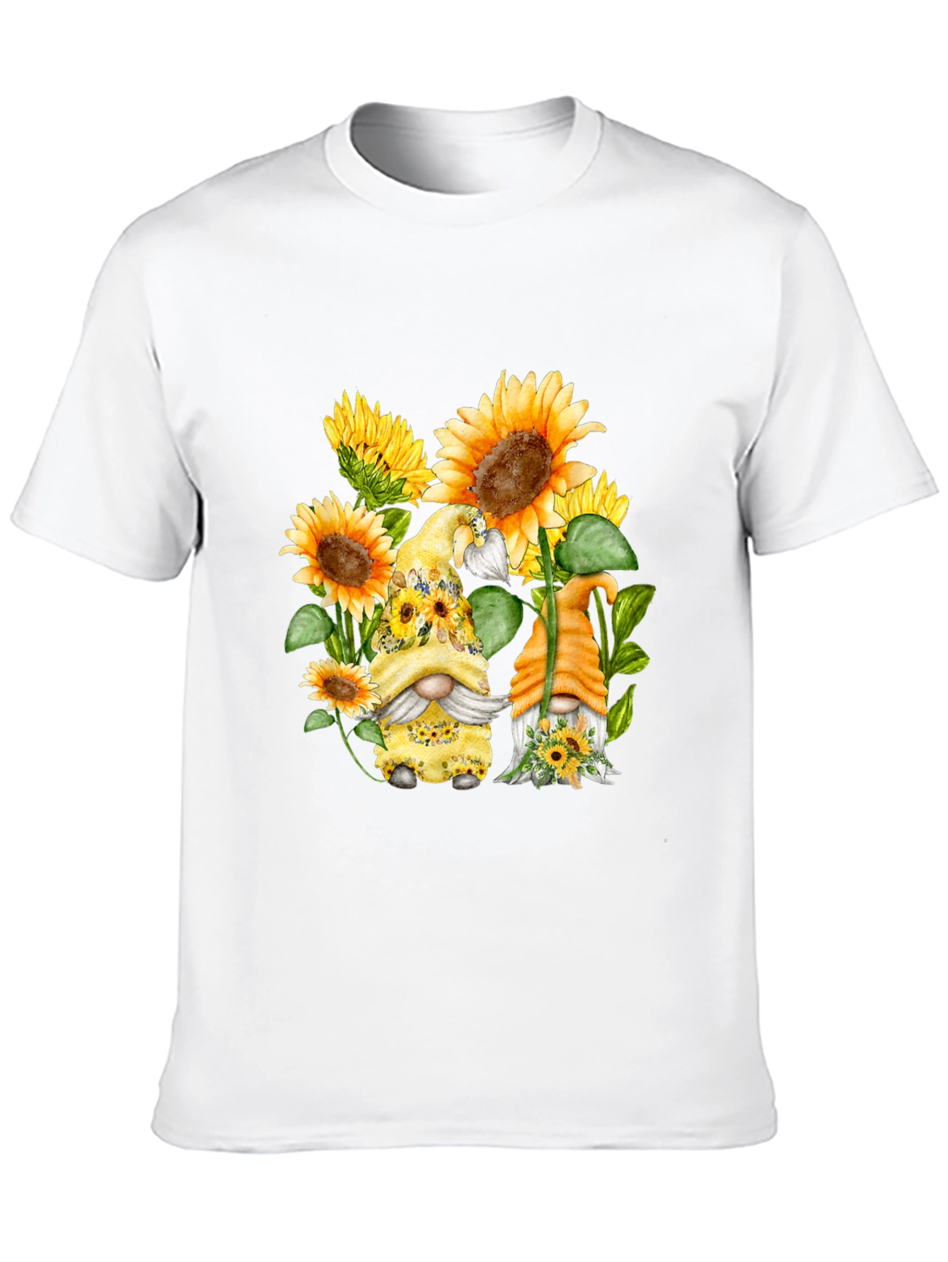 Sunflower Gnomes T-Shirt - Cute Graphic Tee