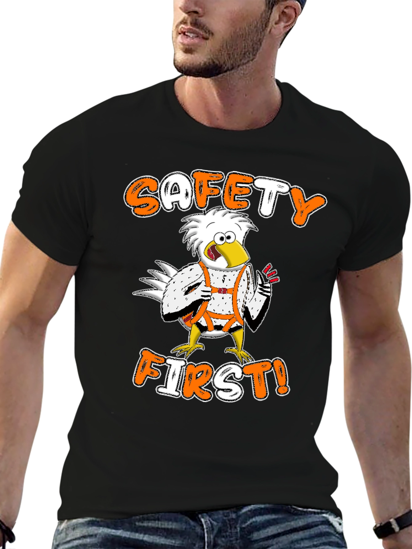 Safety First T-Shirt - Bird in Harness