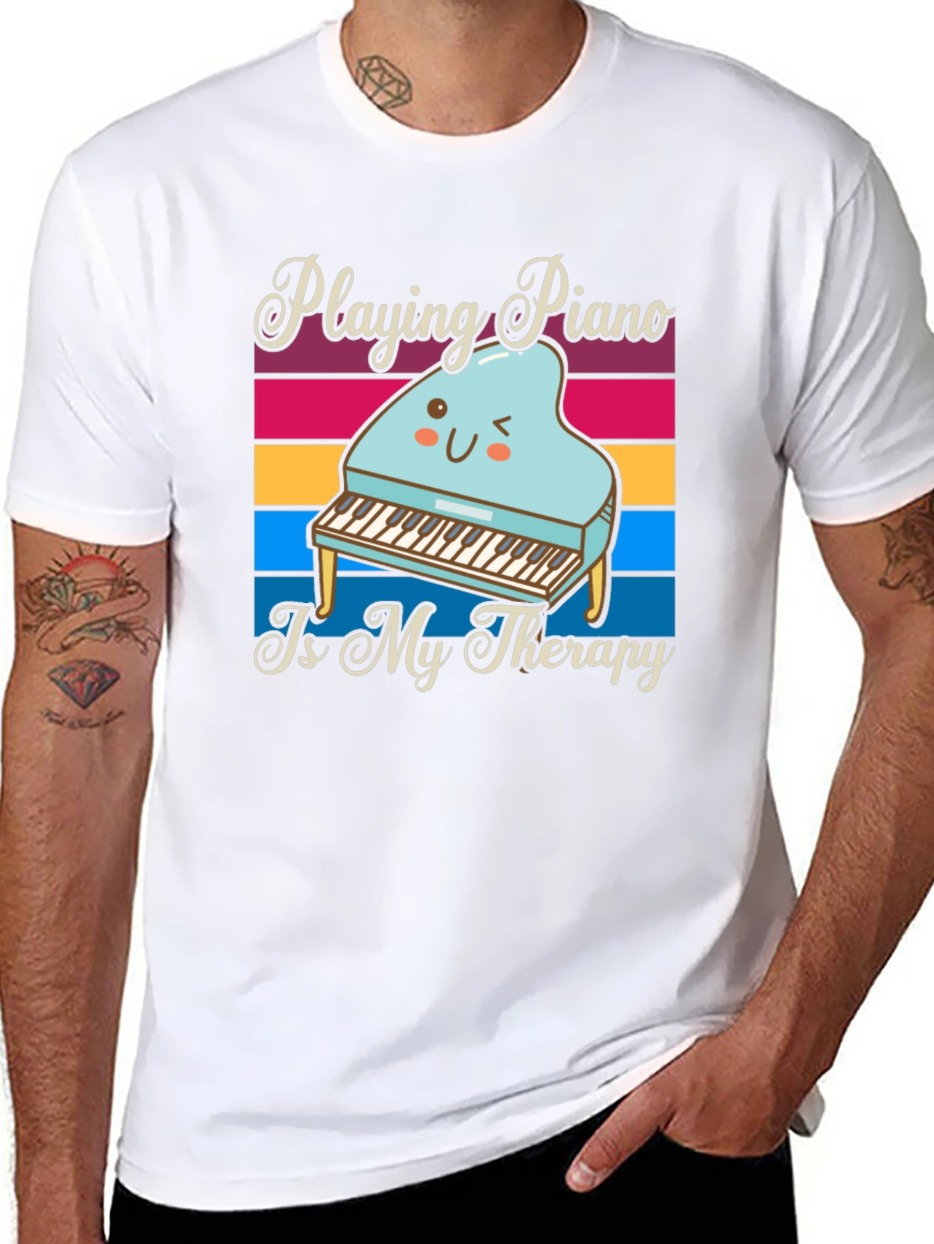 Playing Piano is My Therapy T-Shirt