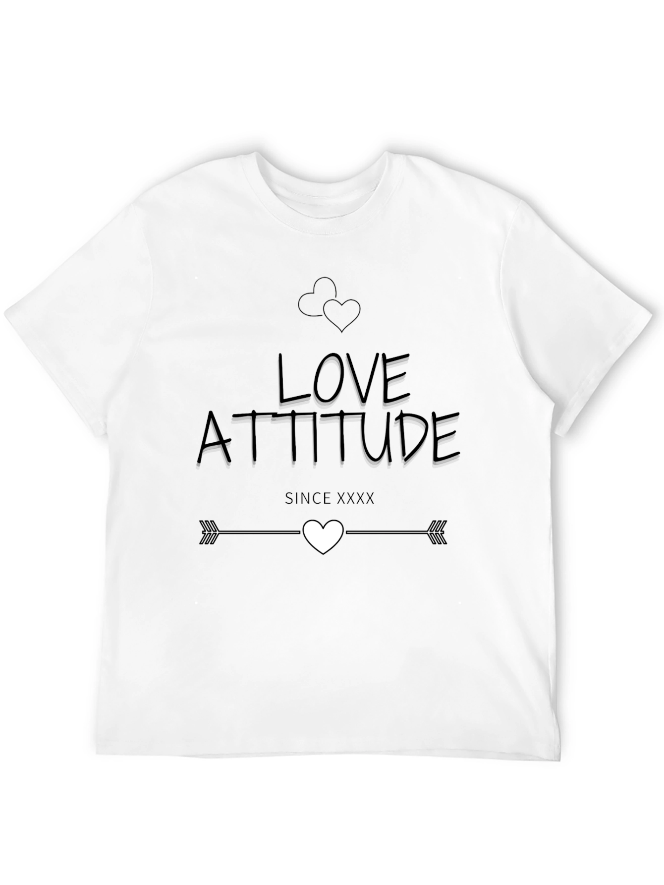 Love Attitude Graphic Tee - Mens Casual Shirt