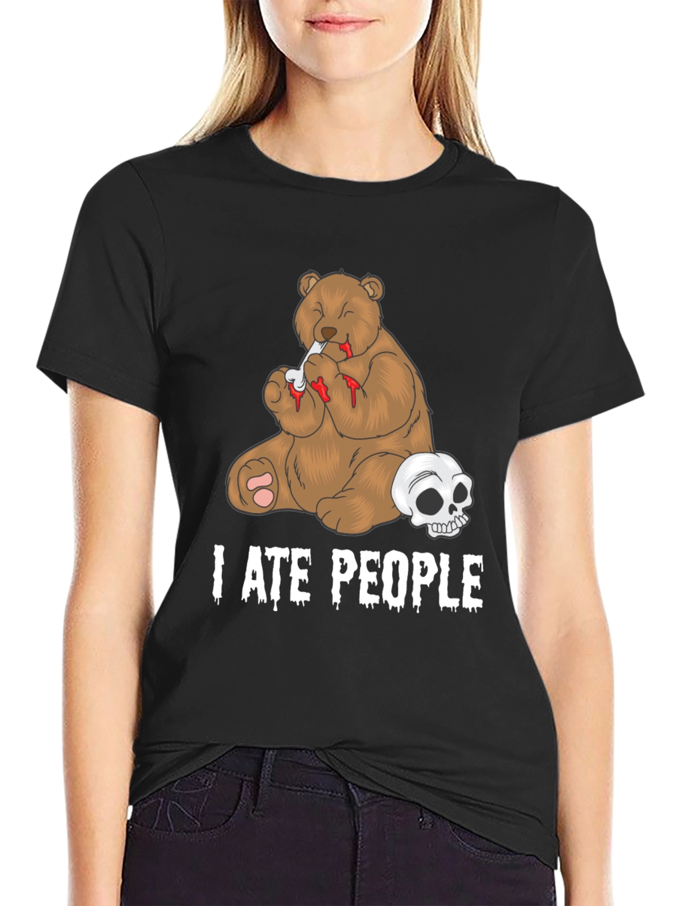 I Ate People Bear Graphic T-Shirt