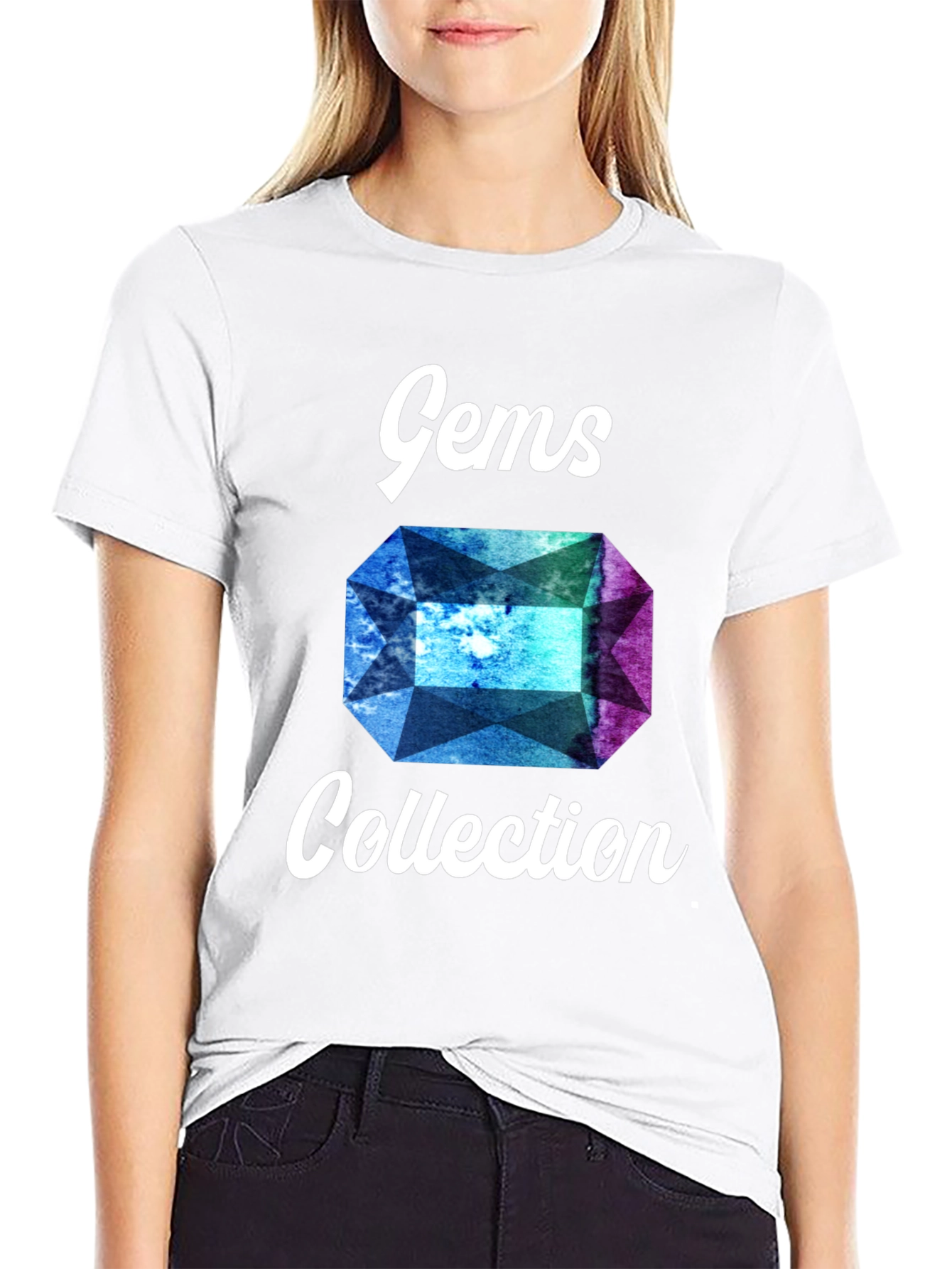 Gems Collection Graphic Tee - Stylish Gemstone Design
