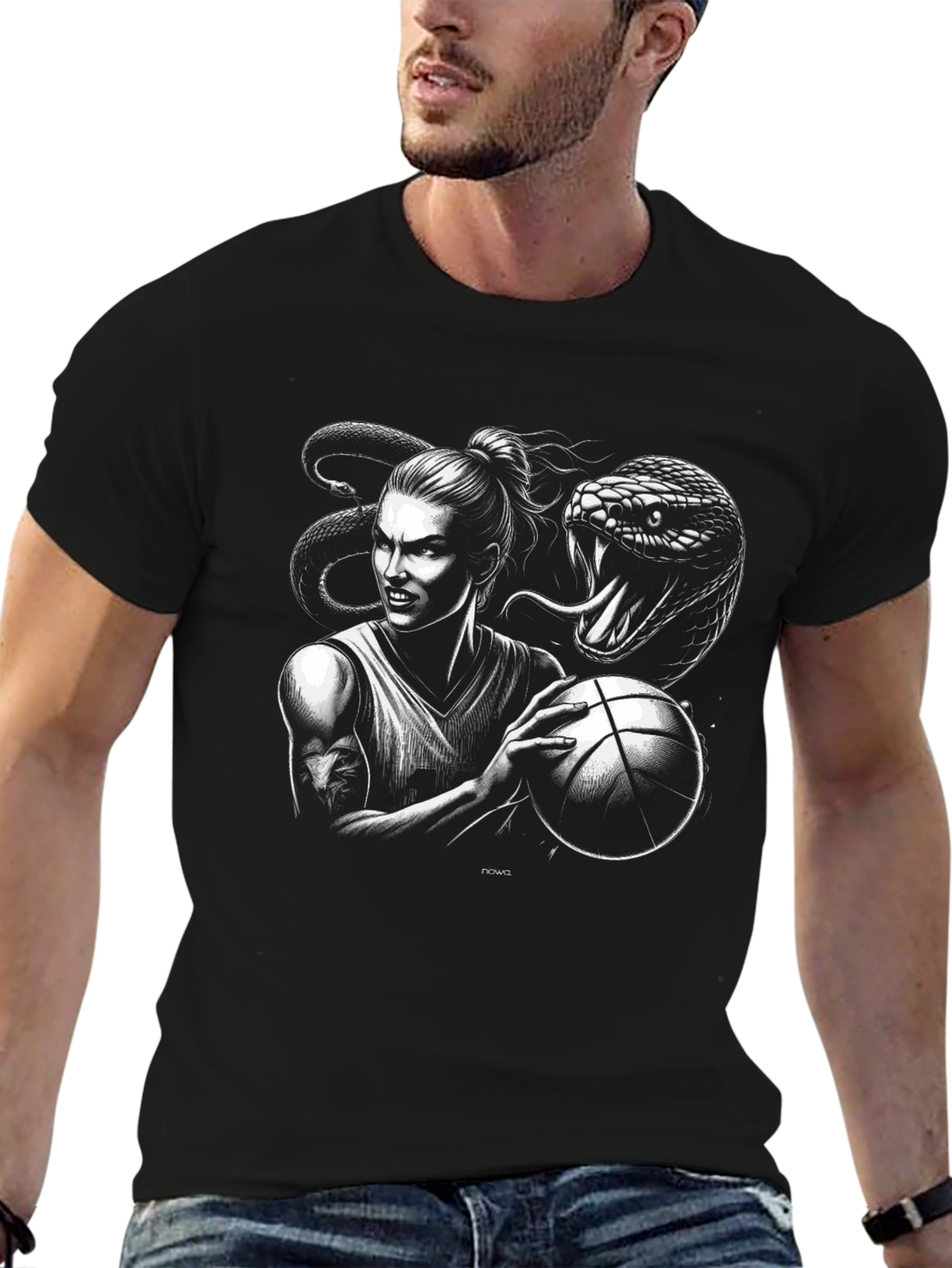 Kobe Bryant & Snake Graphic T-Shirt
