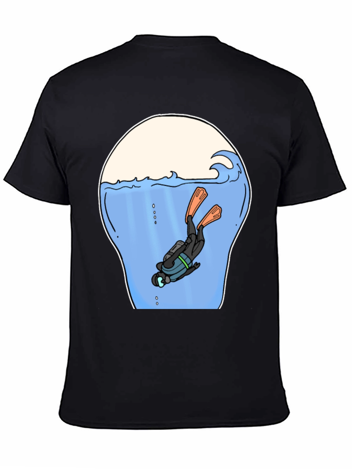 Diver in Ocean Graphic T-Shirt