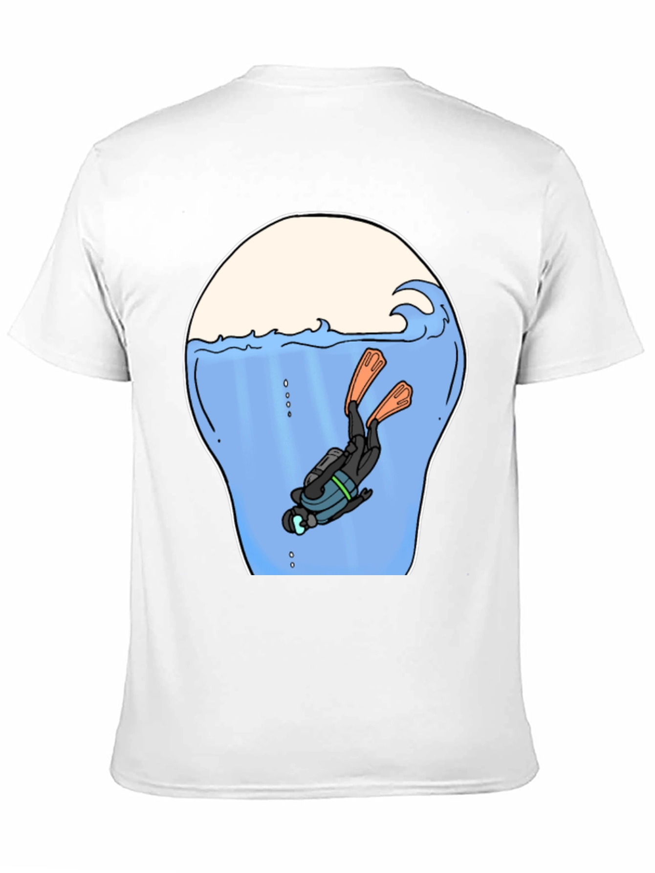 Diver in Ocean Graphic T-Shirt