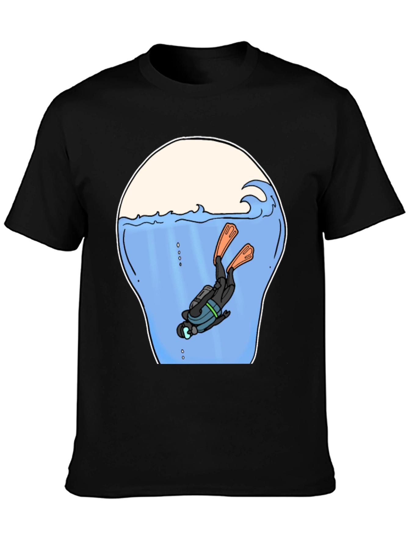 Diver in Ocean Graphic T-Shirt