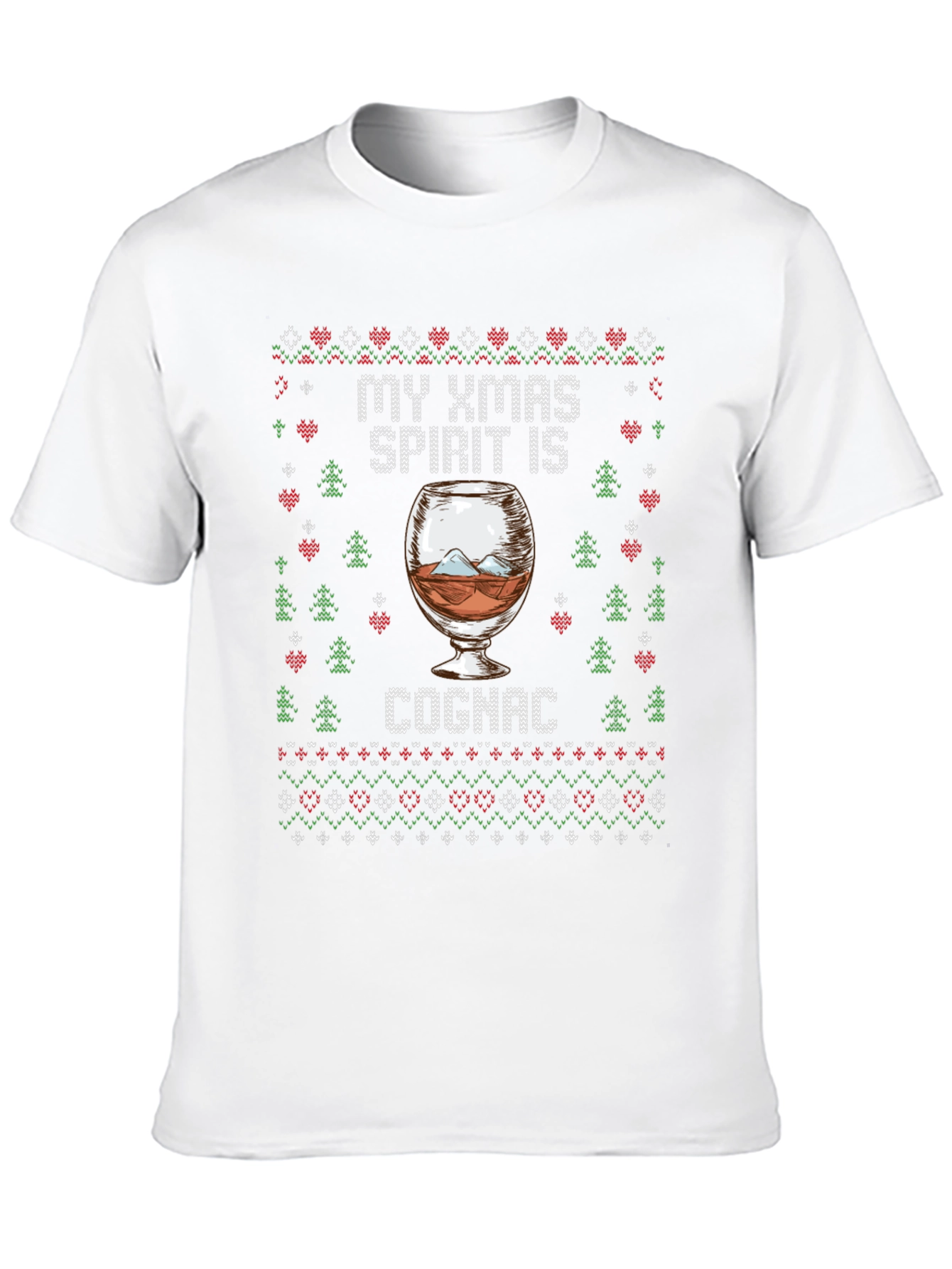 My Xmas Spirit Is Cognac Ugly Christmas T-Shirt