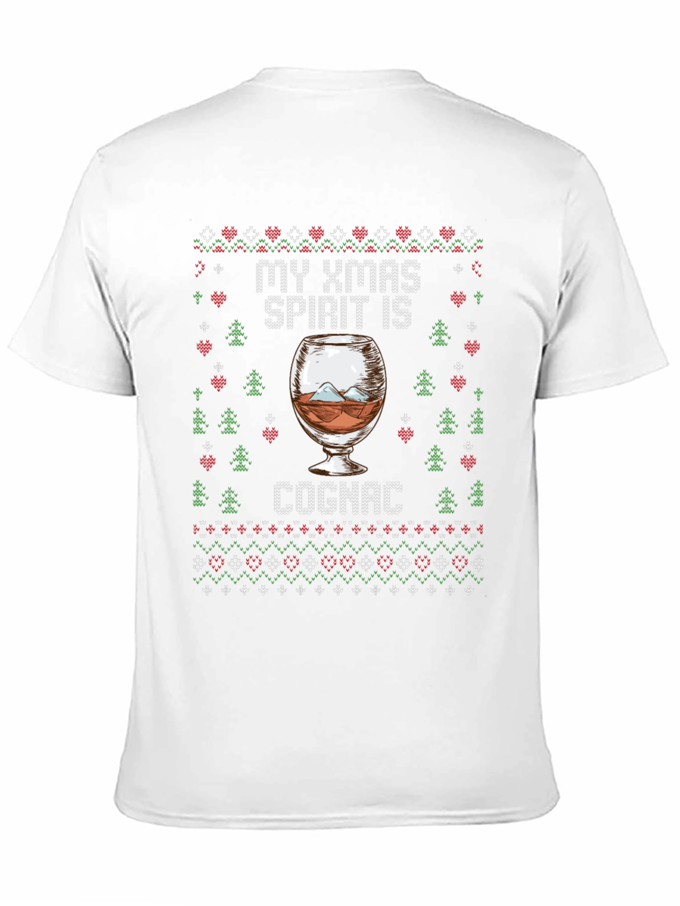 My Xmas Spirit Is Cognac Ugly Christmas T-Shirt