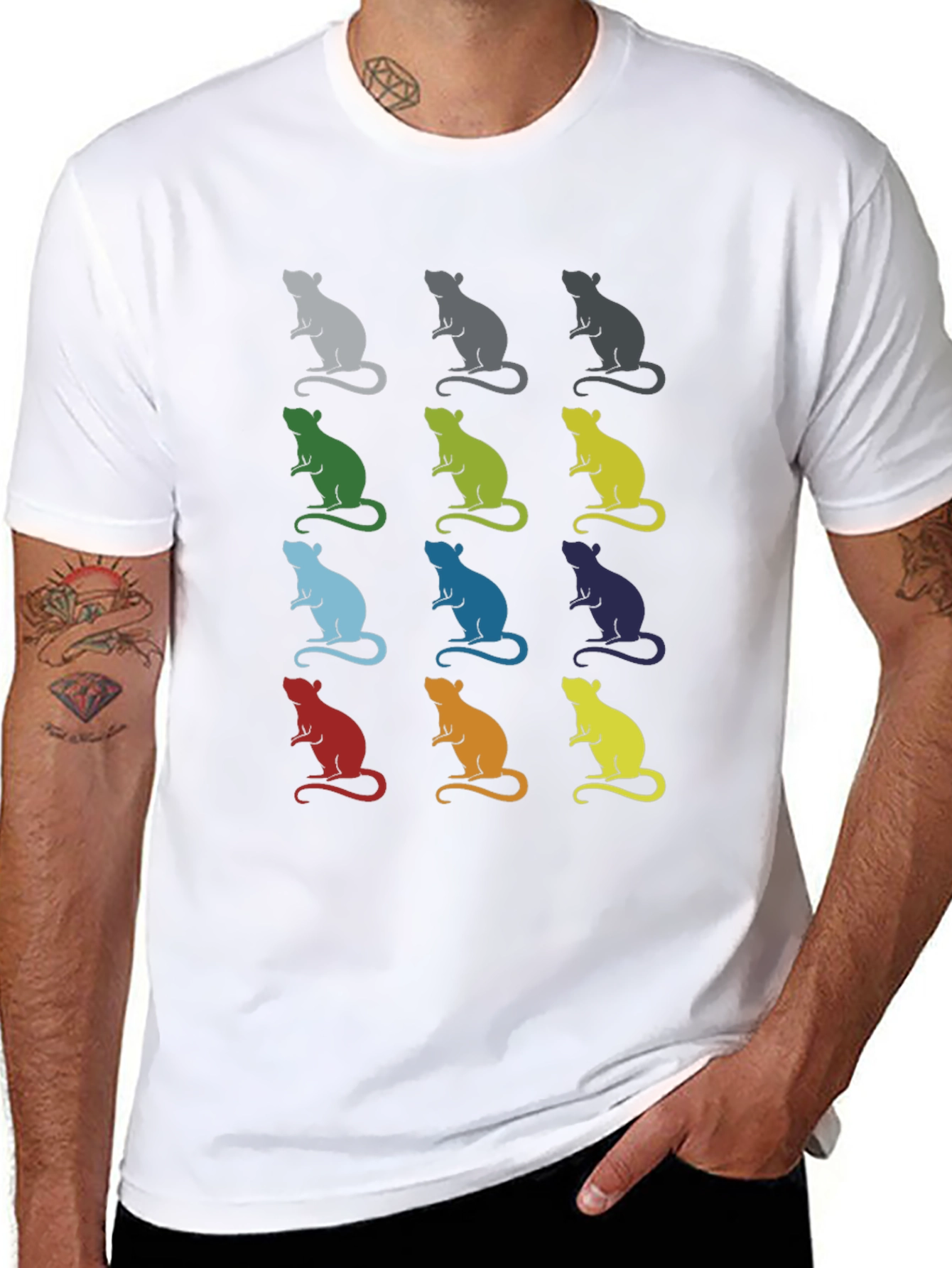 Retro Rat Pop Art Graphic Tee