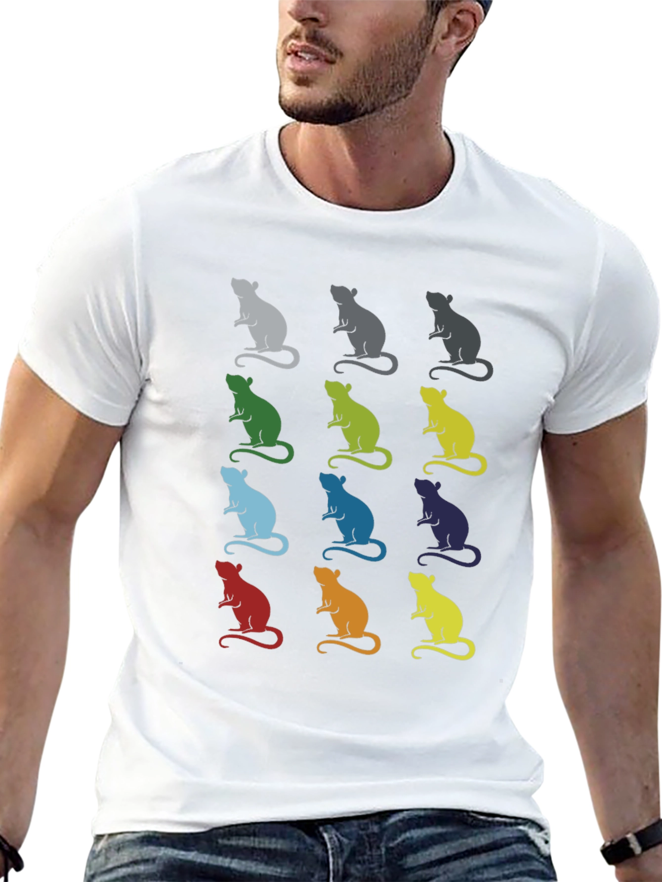 Retro Rat Pop Art Graphic Tee