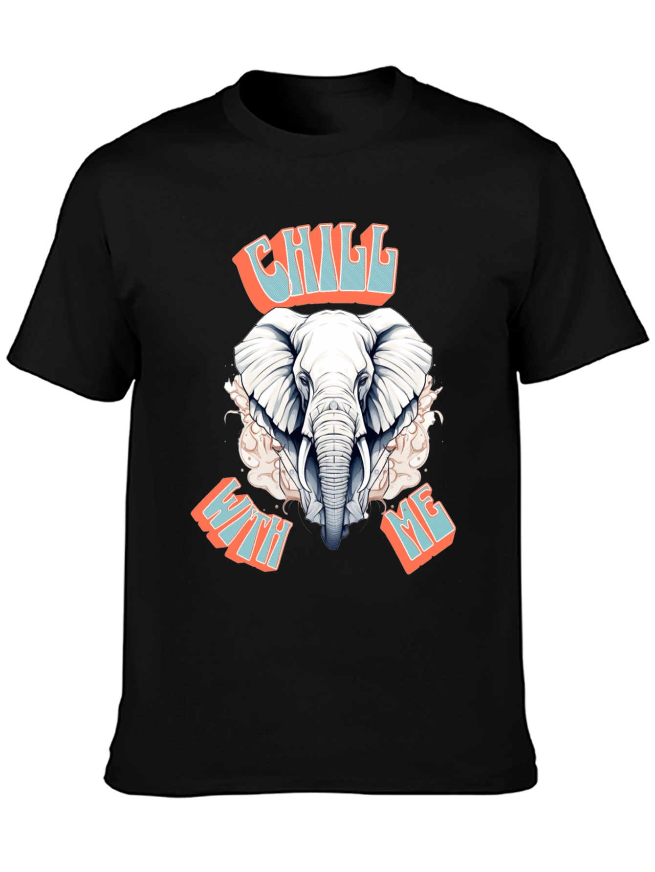 Chill With Me Elephant Graphic Tee