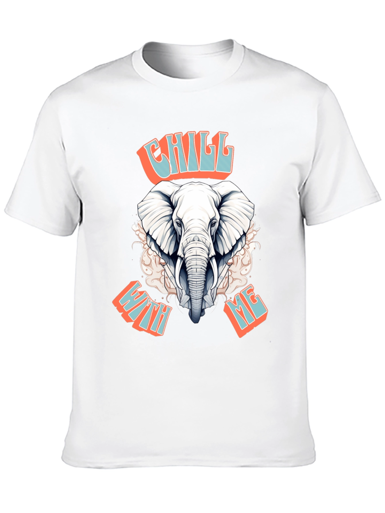 Chill With Me Elephant Graphic Tee