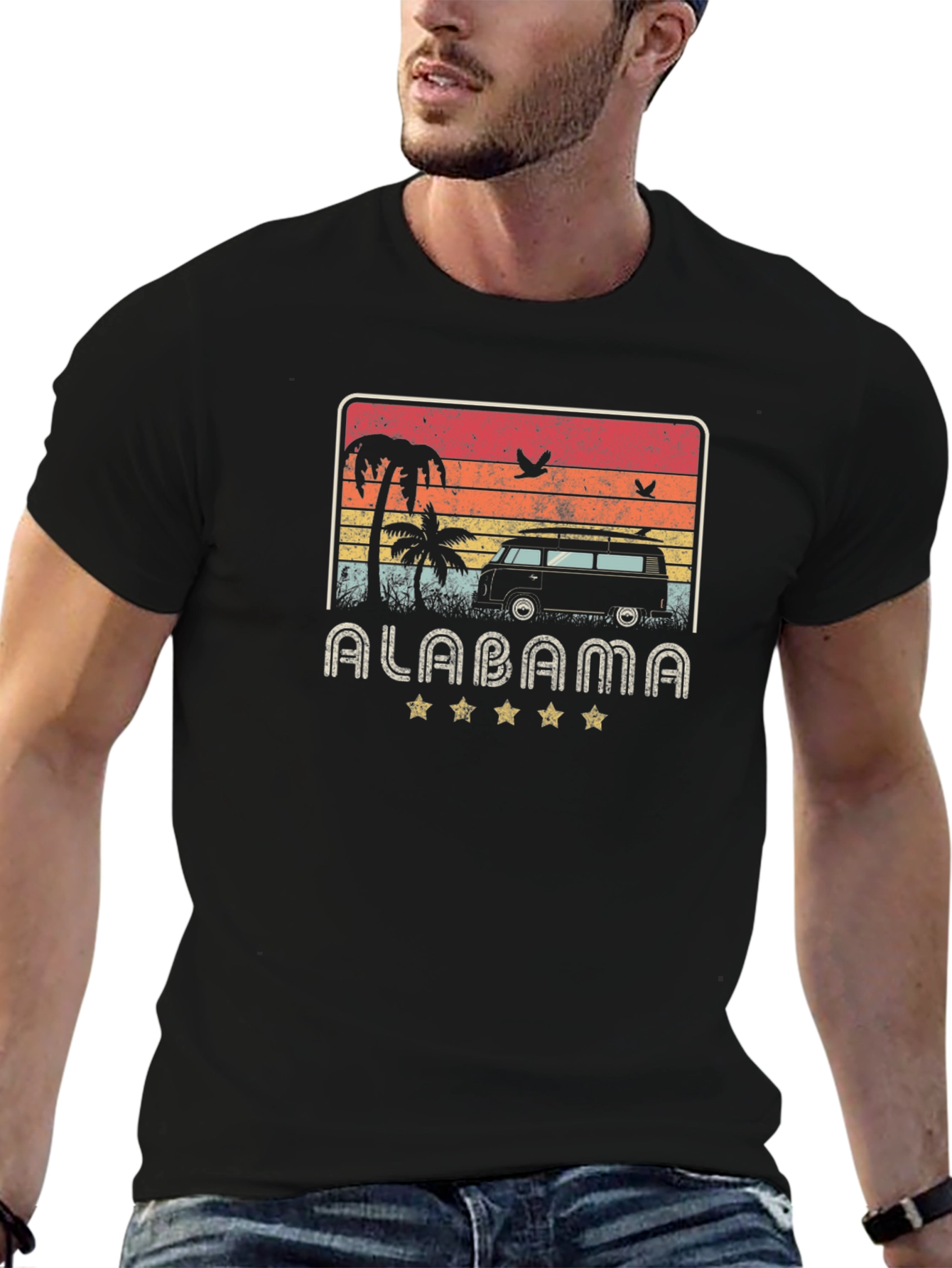 Alabama Retro Beach Van Graphic Tee