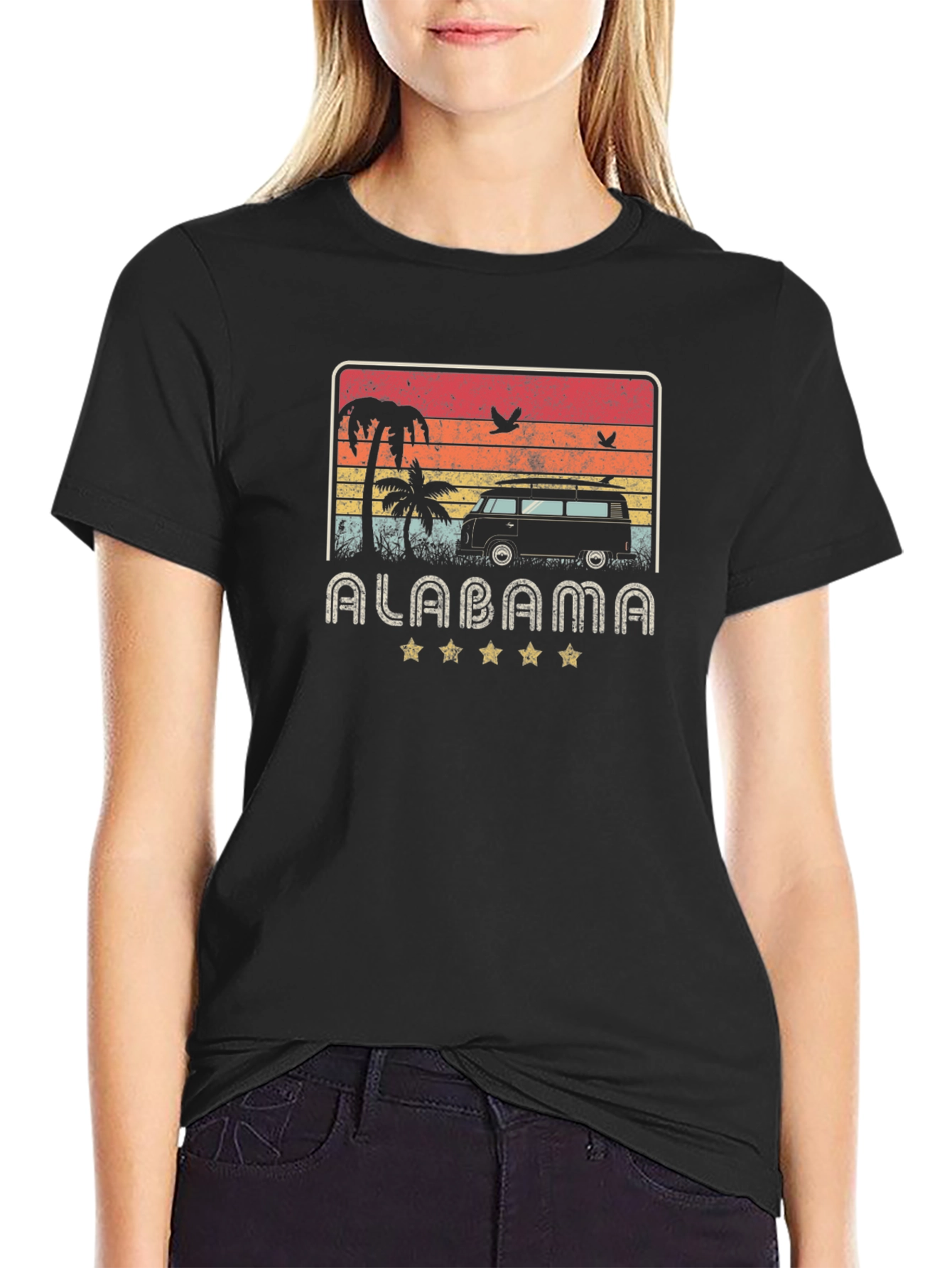Alabama Retro Beach Van Graphic Tee