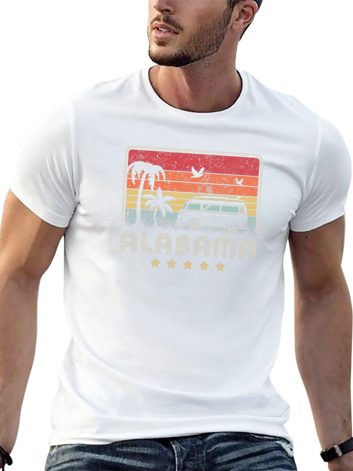 Alabama Retro Beach Van Graphic Tee