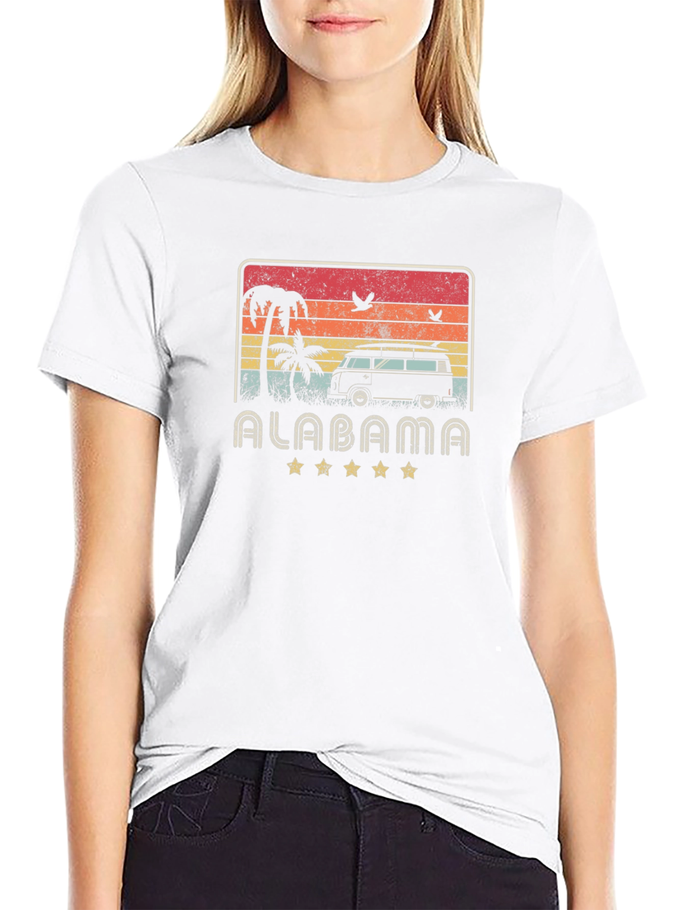 Alabama Retro Beach Van Graphic Tee