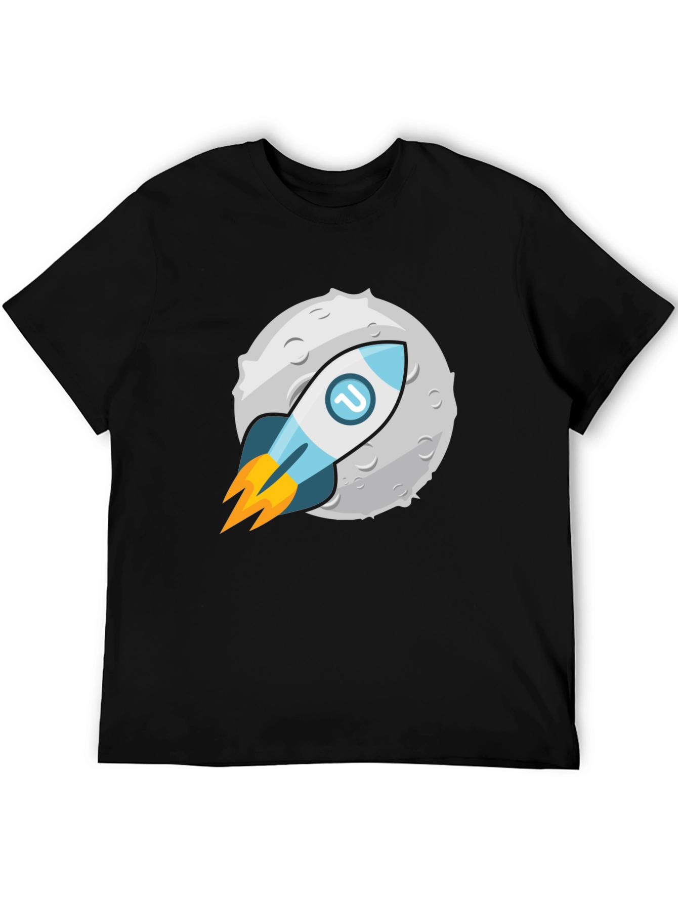 Rocket to the Moon Graphic Tee - Black