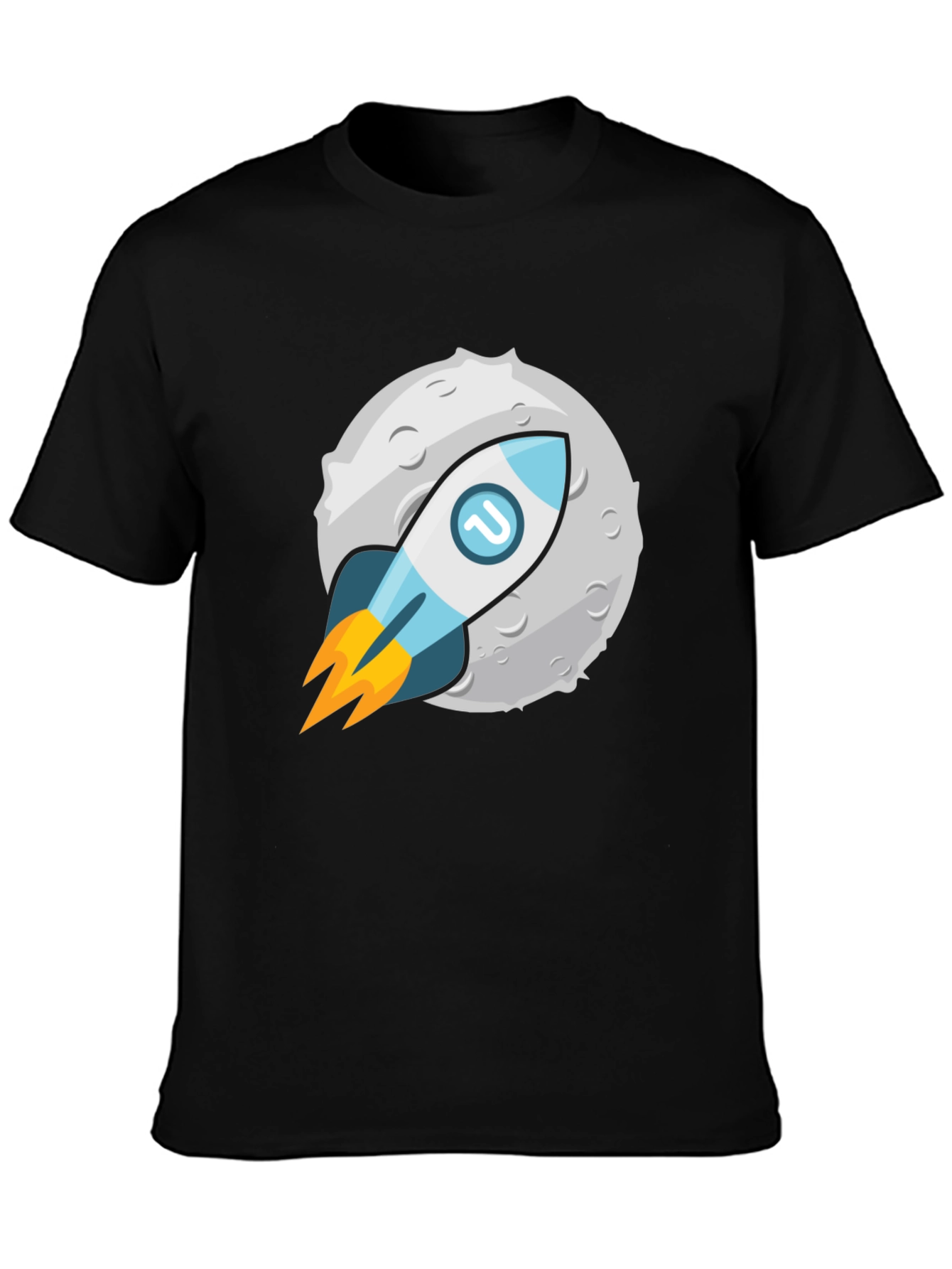 Rocket to the Moon Graphic Tee - Black