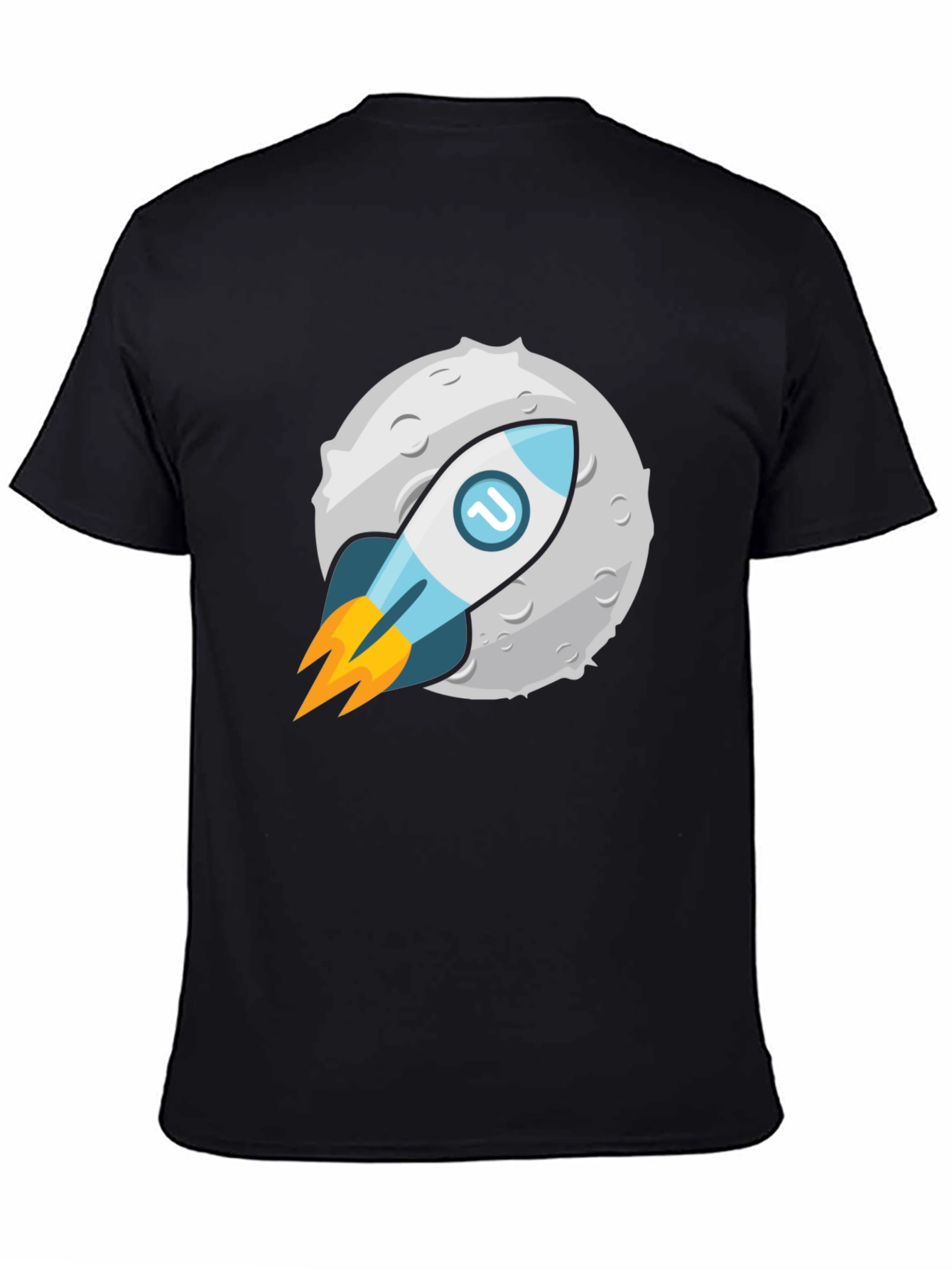 Rocket to the Moon Graphic Tee - Black