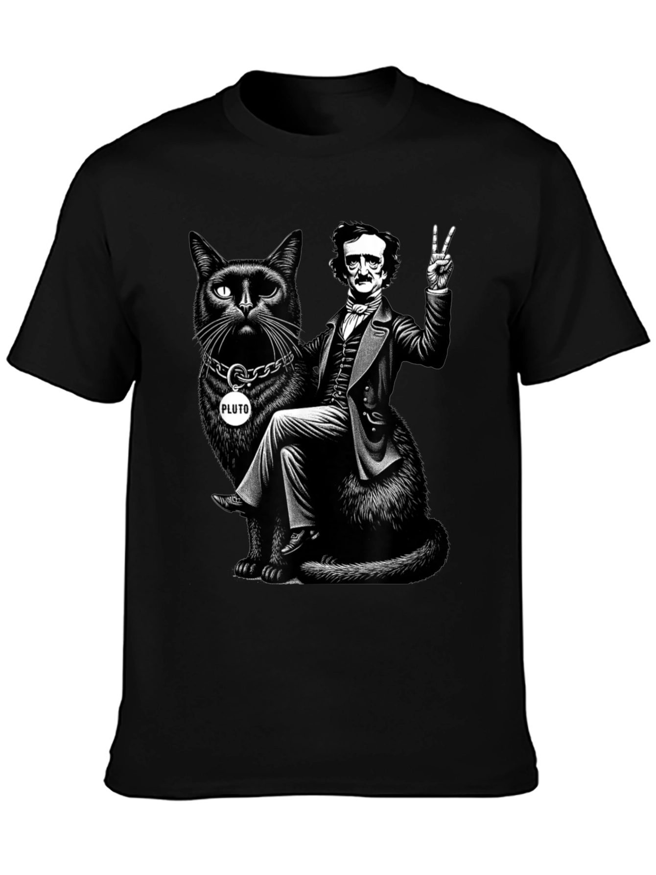 Edgar Allan Poe Cat T-Shirt