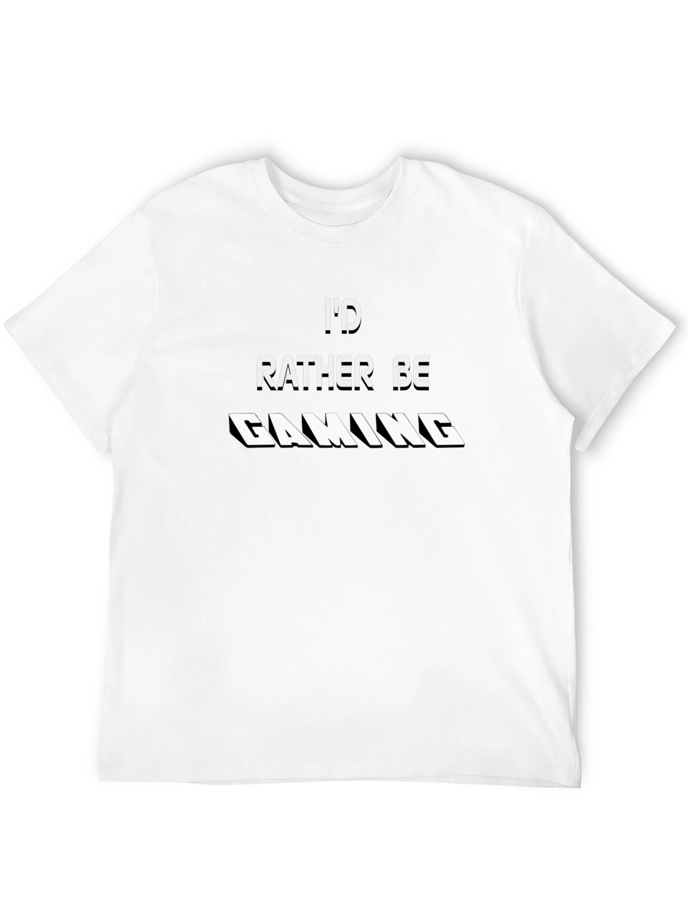 Id Rather Be Gaming Black T-Shirt