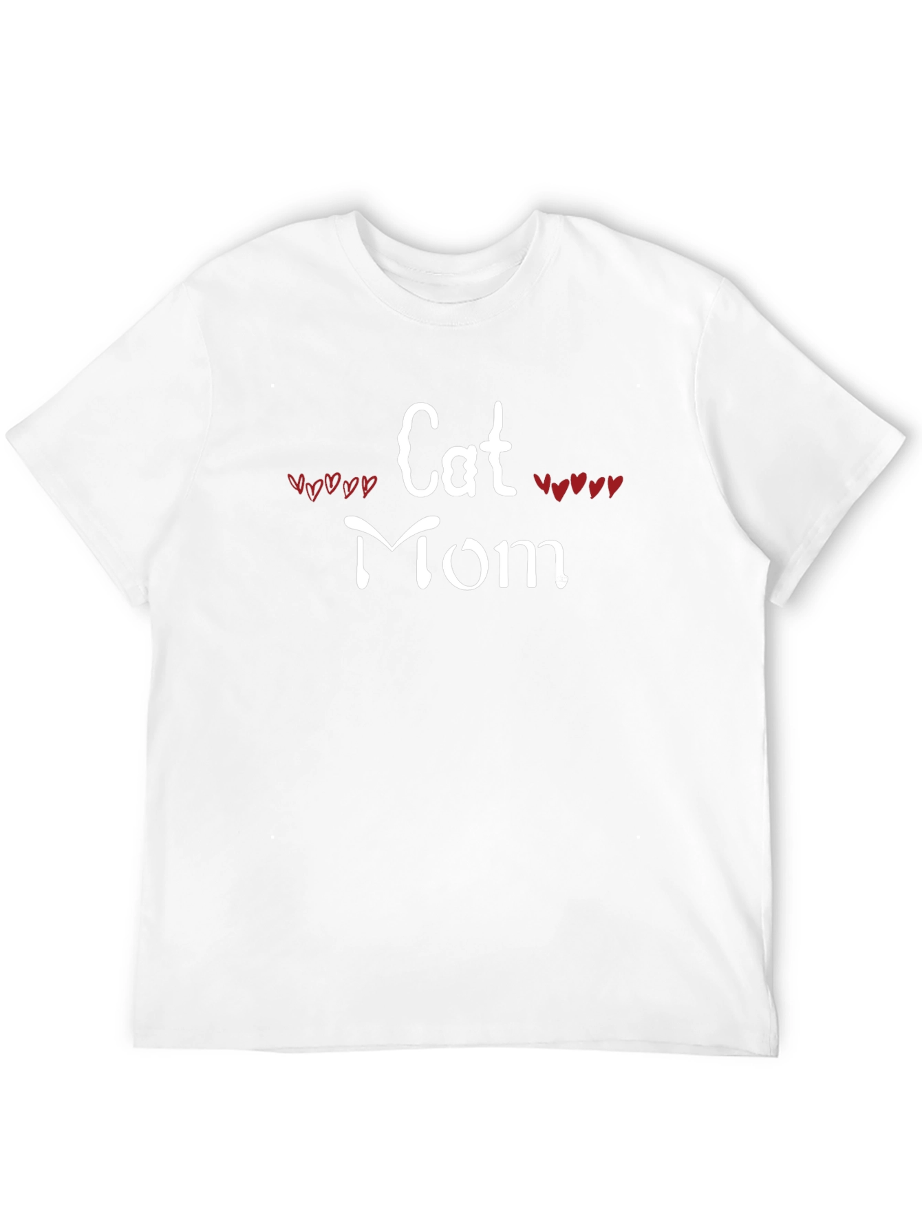 Cat Mom T-Shirt - Heart Accents