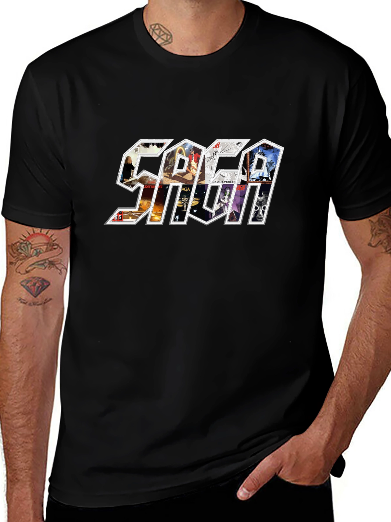 SAGA Band T-Shirt: Album Art Graphic Tee