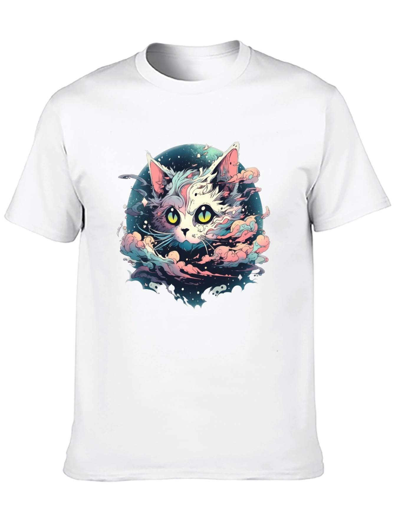 Celestial Cat T-Shirt - Cosmic Feline Design