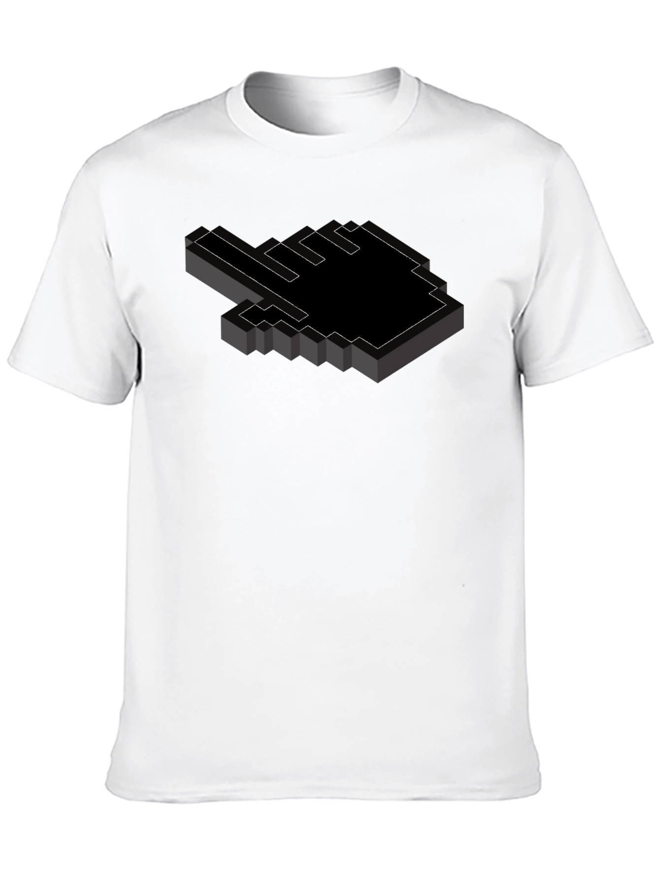Pixel Hand Pointer Black Graphic Tee