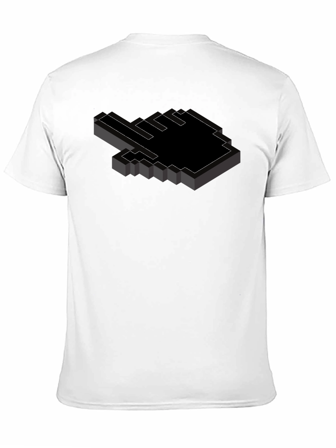 Pixel Hand Pointer Black Graphic Tee