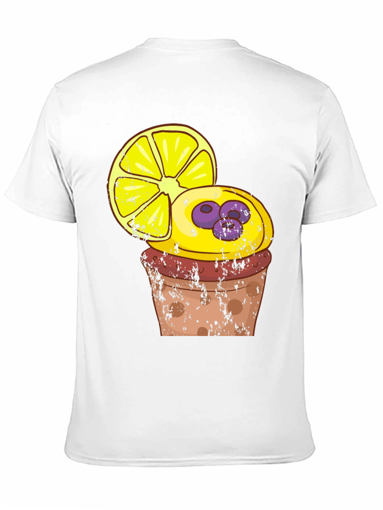 Lemon Blueberry Cupcake Graphic T-Shirt