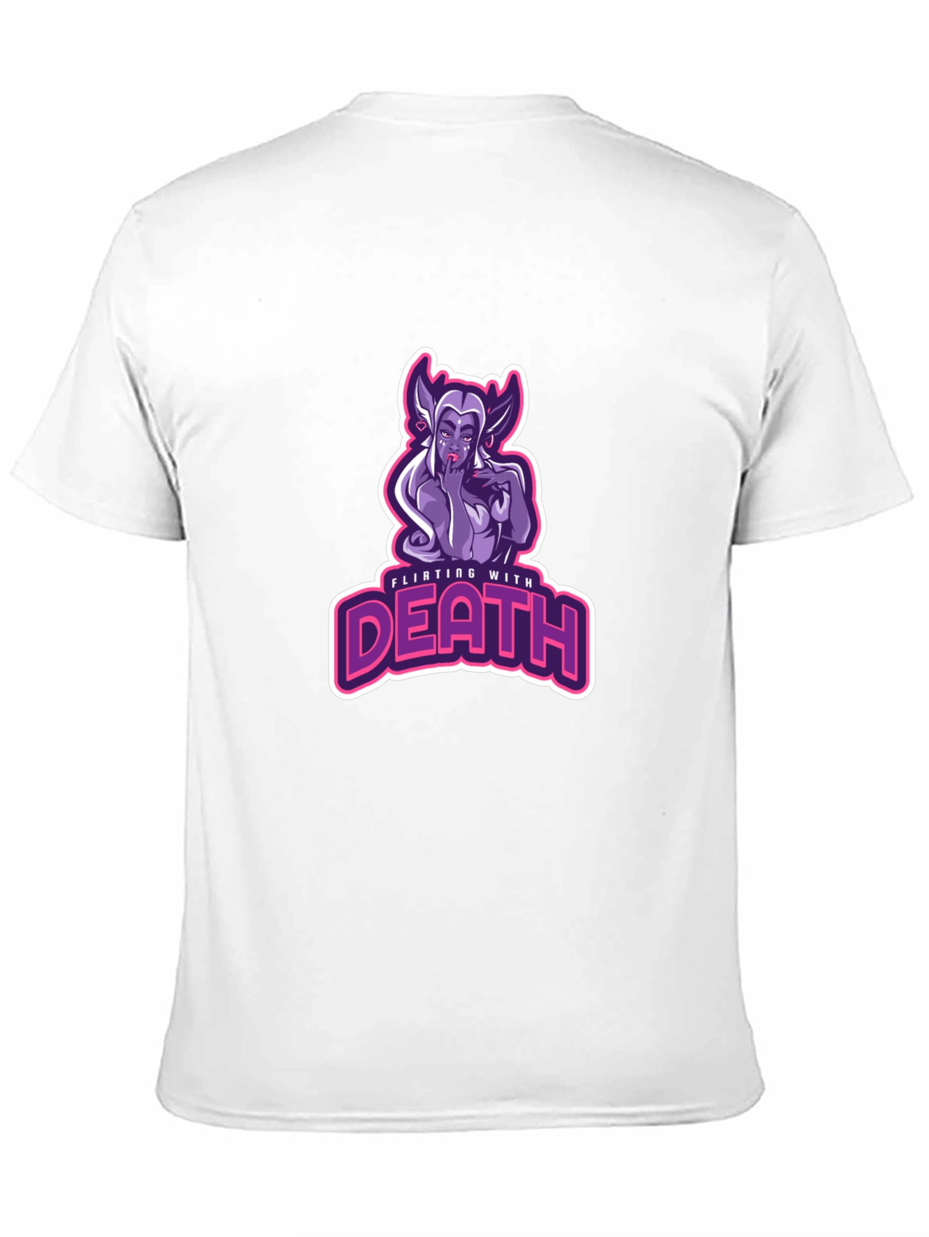 Flirting With Death Graphic Tee - Black Cotton T-Shirt