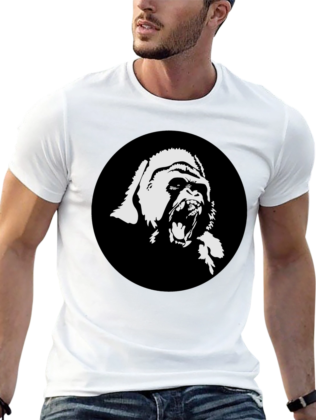 Bold Gorilla Graphic Black T-Shirt