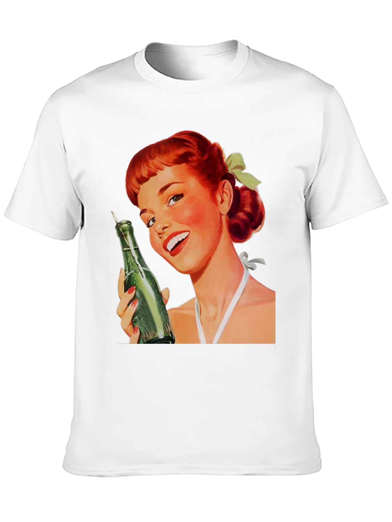 Retro Pin-Up Girl Black Graphic Tee