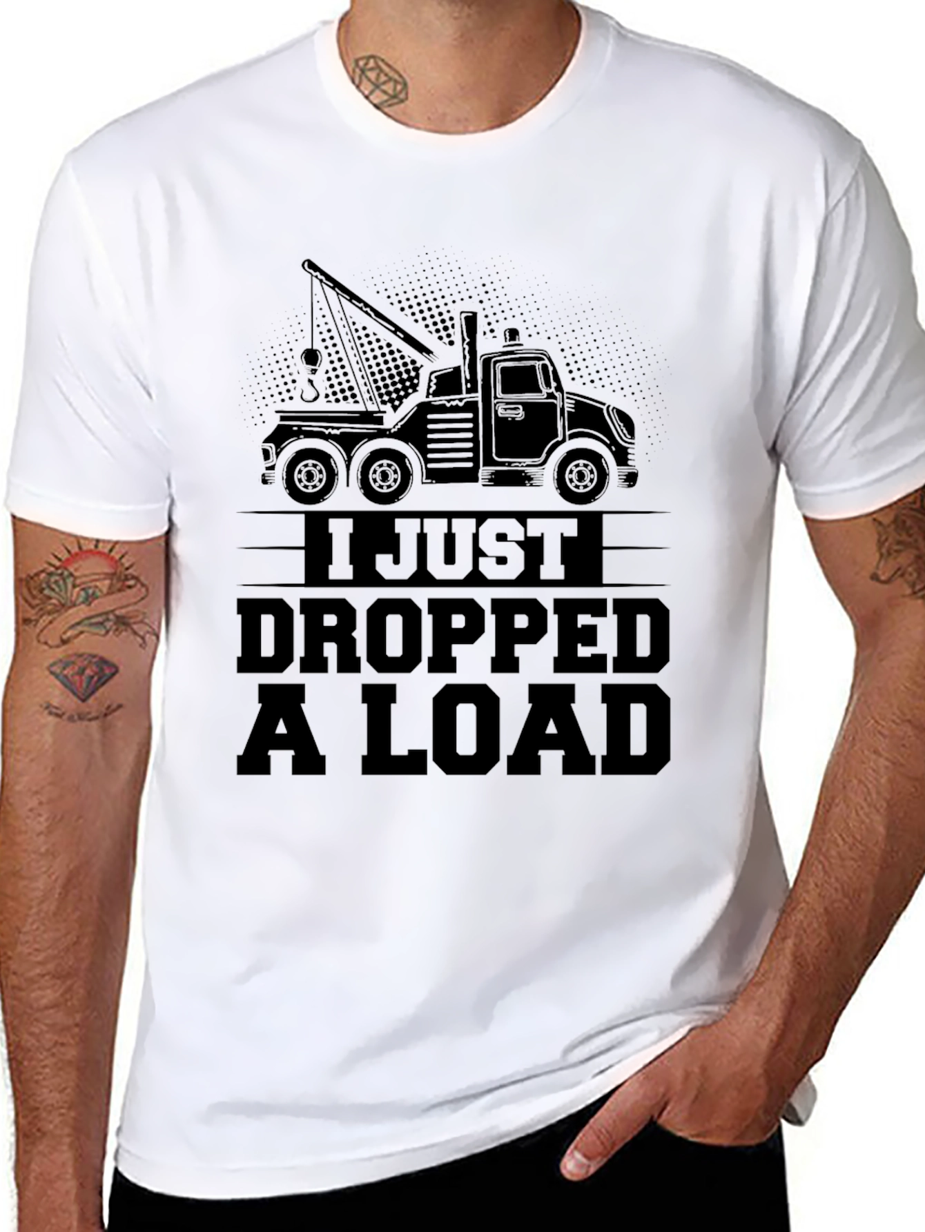 I Just Dropped a Load Tow Truck Black T-Shirt