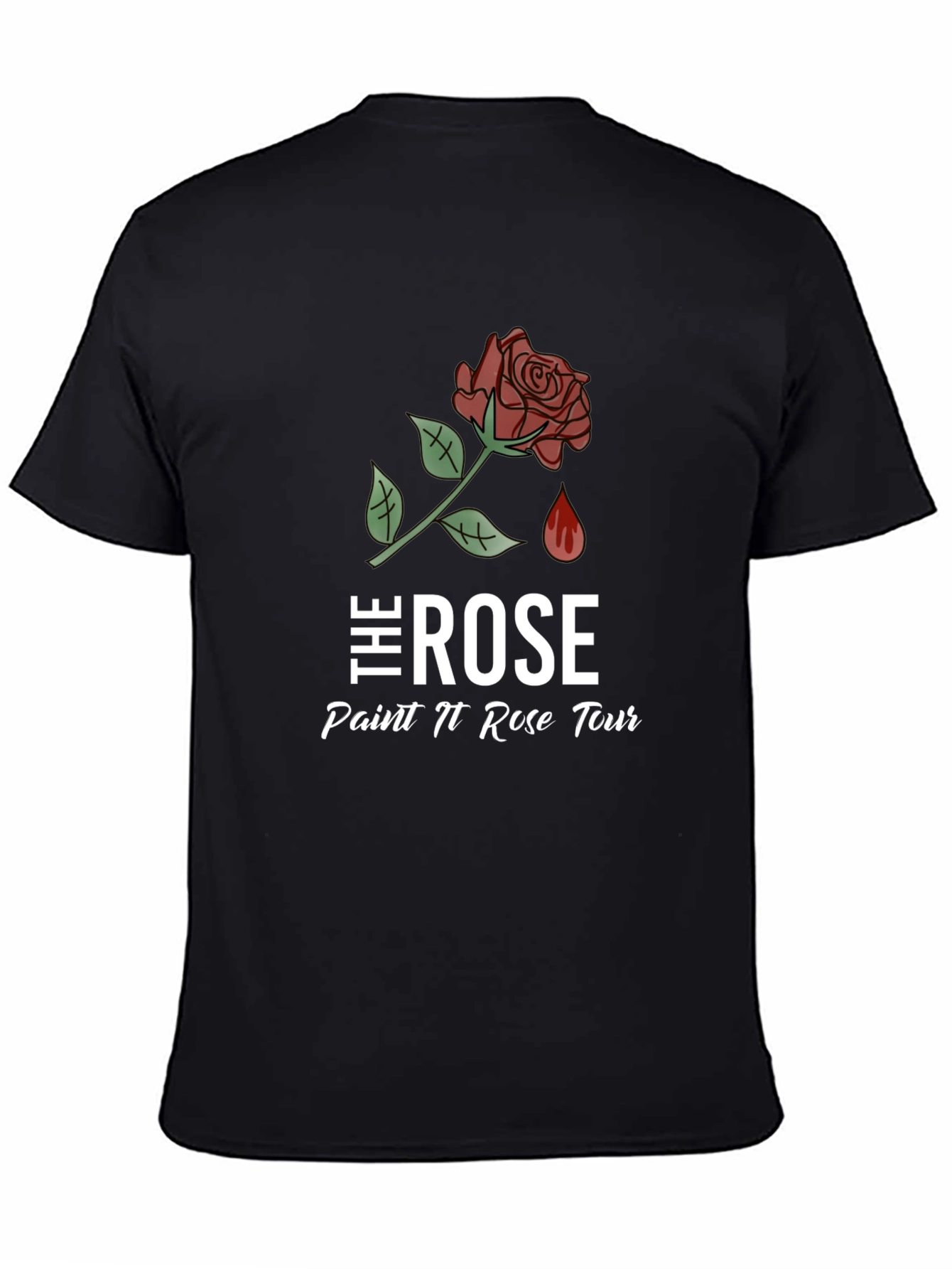 The Rose Paint N Rose Tour Black T-Shirt