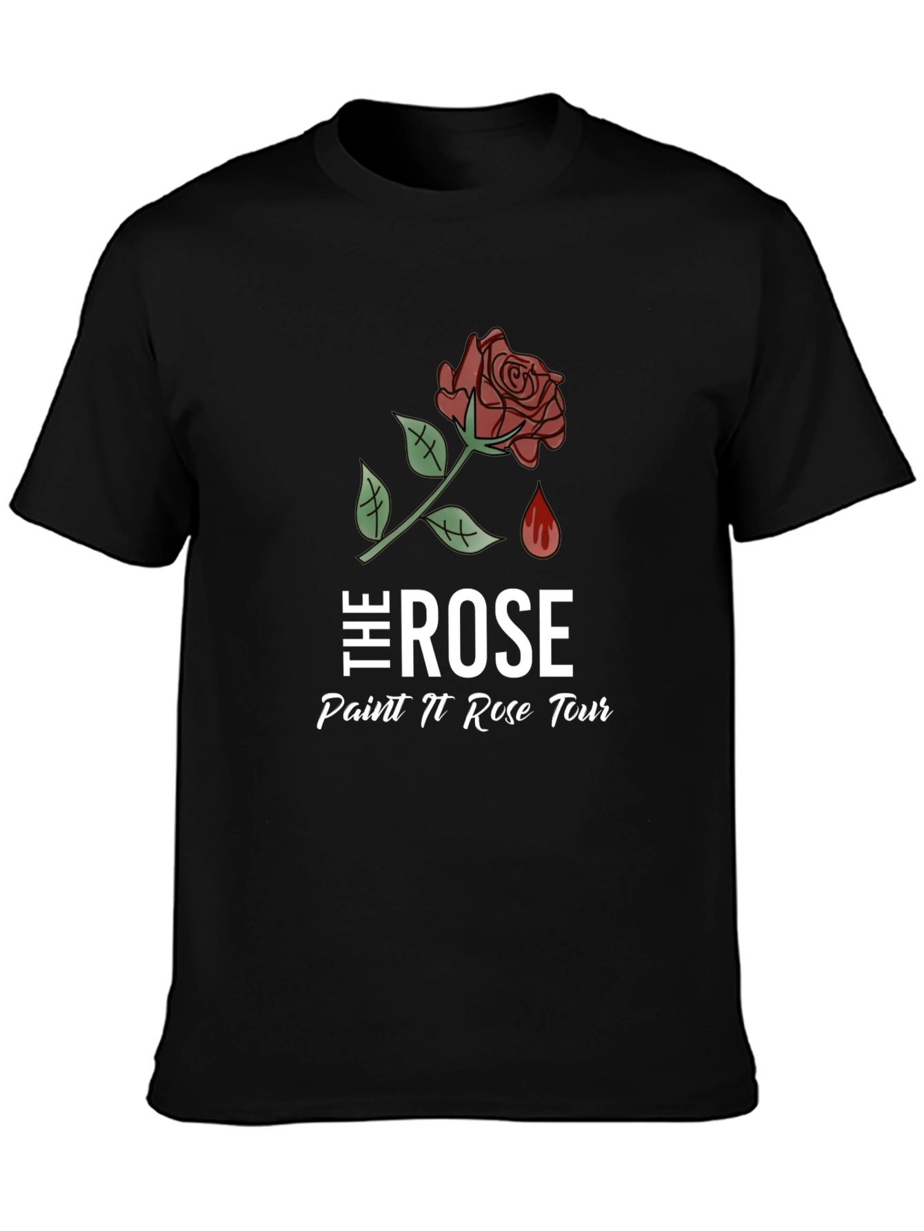 The Rose Paint N Rose Tour Black T-Shirt