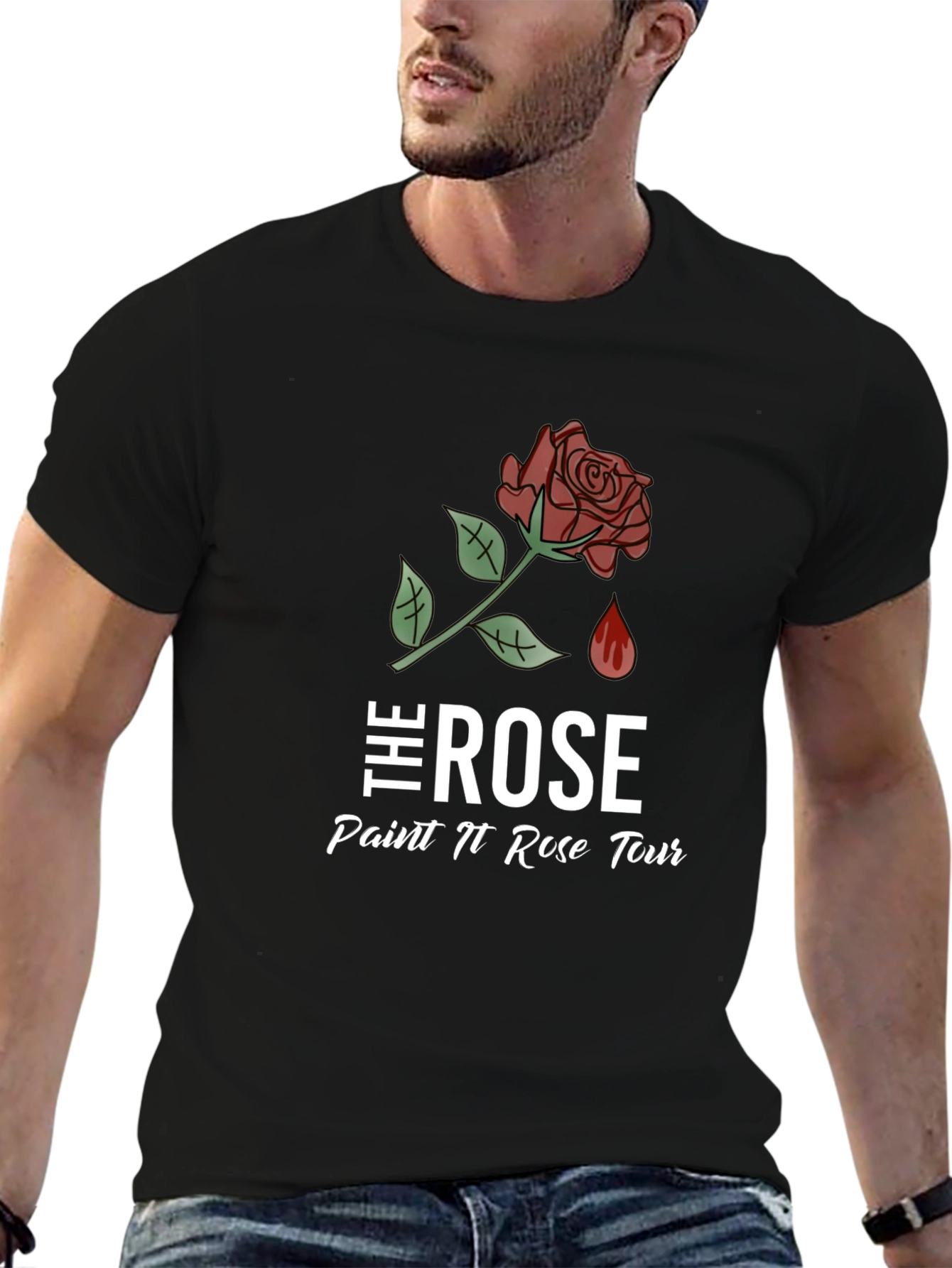 The Rose Paint N Rose Tour Black T-Shirt