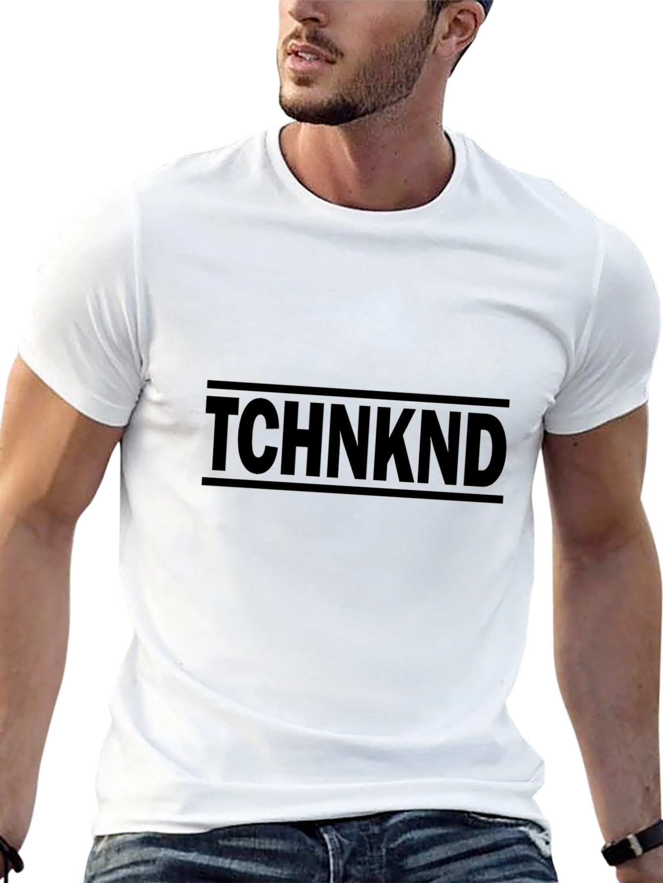 TCHNKND Graphic Tee - Black Cotton T-Shirt