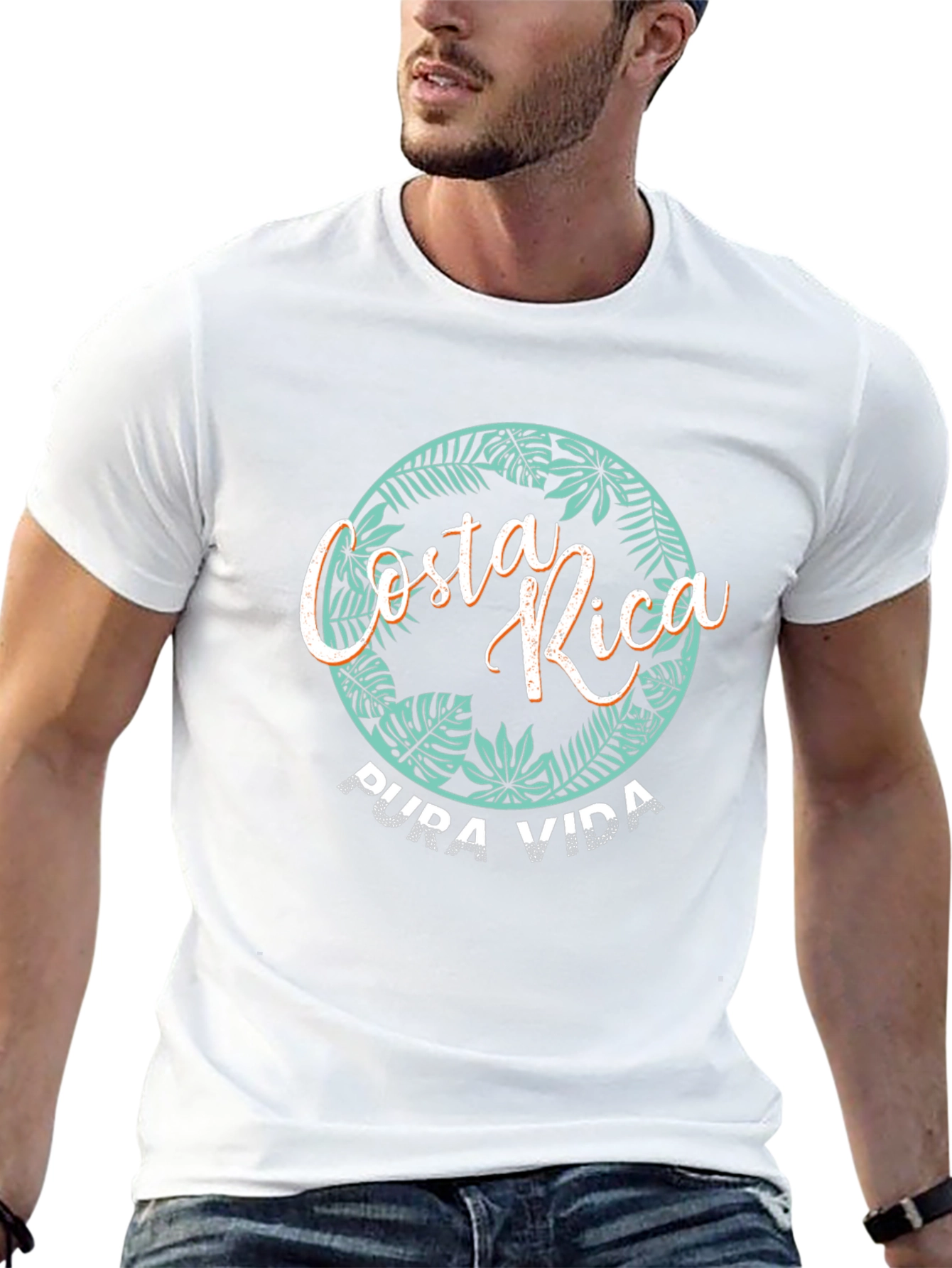 Costa Rica Pura Vida T-Shirt Tropical Graphic Tee