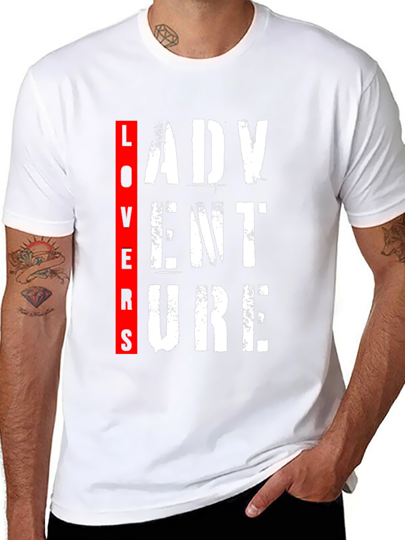 Adventure Lovers T-Shirt - Black Graphic Tee