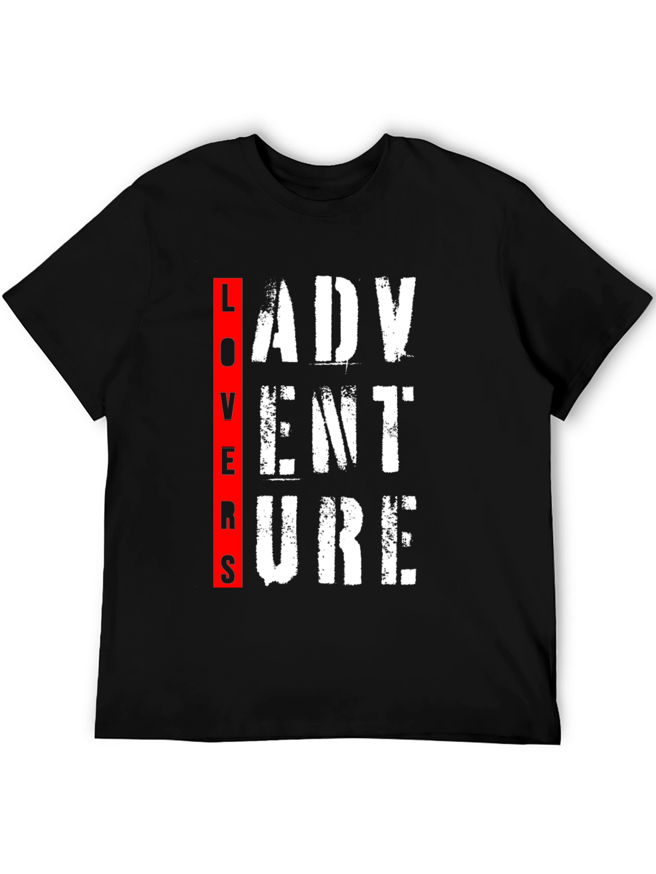 Adventure Lovers T-Shirt - Black Graphic Tee