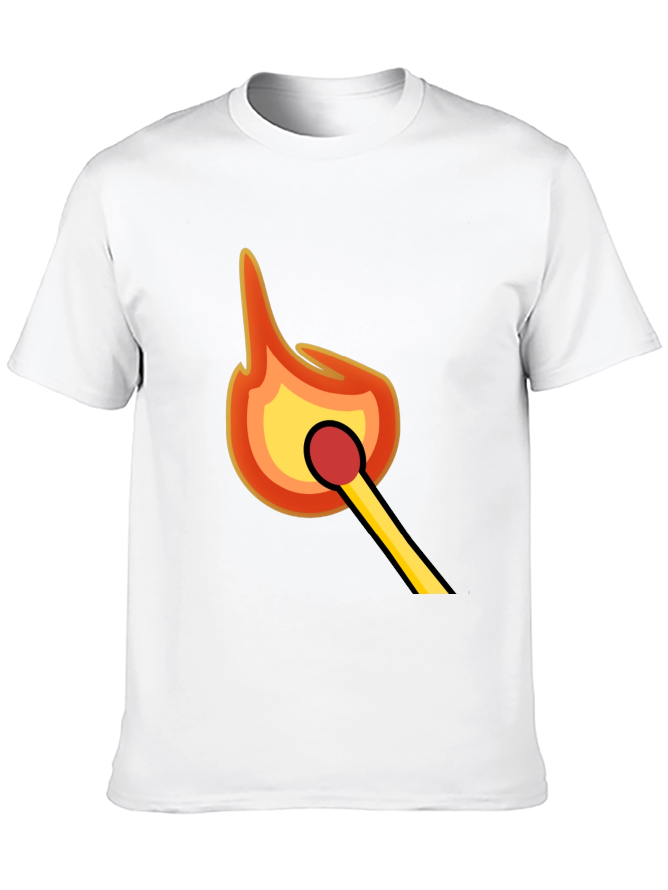 Match Flame Graphic Tee - Classic Black T-Shirt