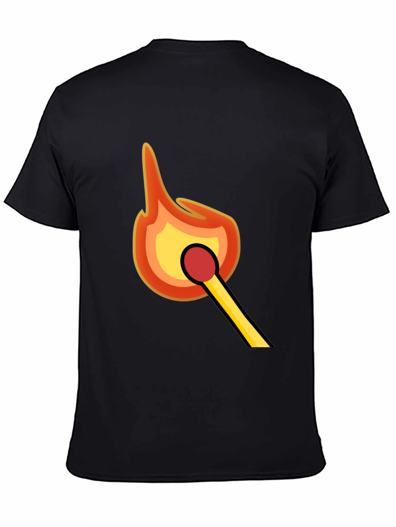 Match Flame Graphic Tee - Classic Black T-Shirt