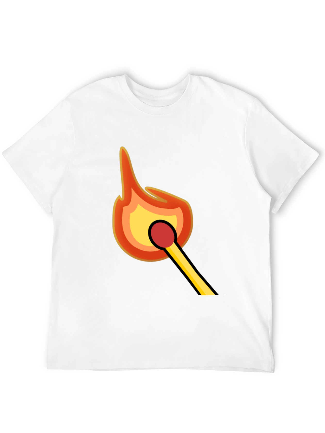 Match Flame Graphic Tee - Classic Black T-Shirt