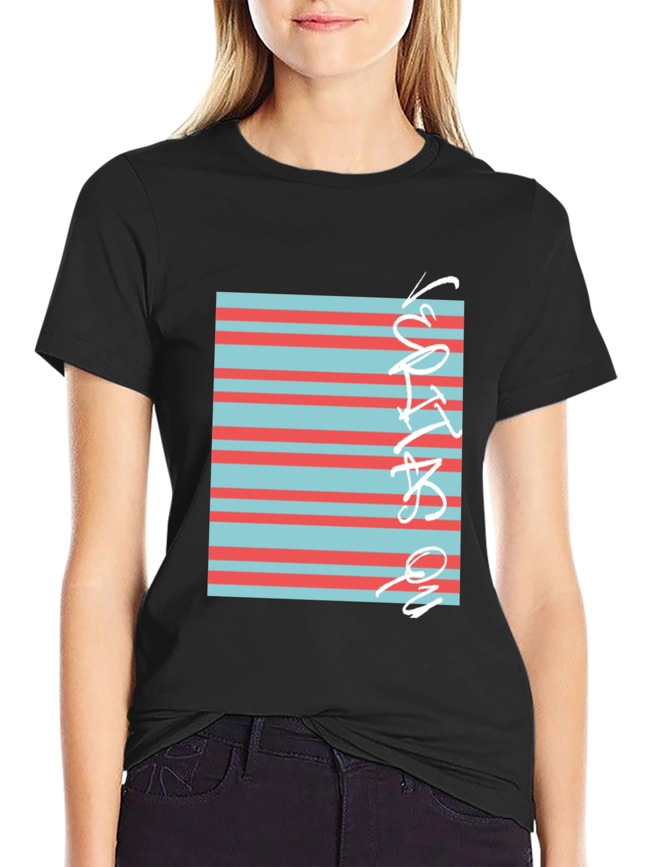 Striped Graphic Tee - Cool Casual Style