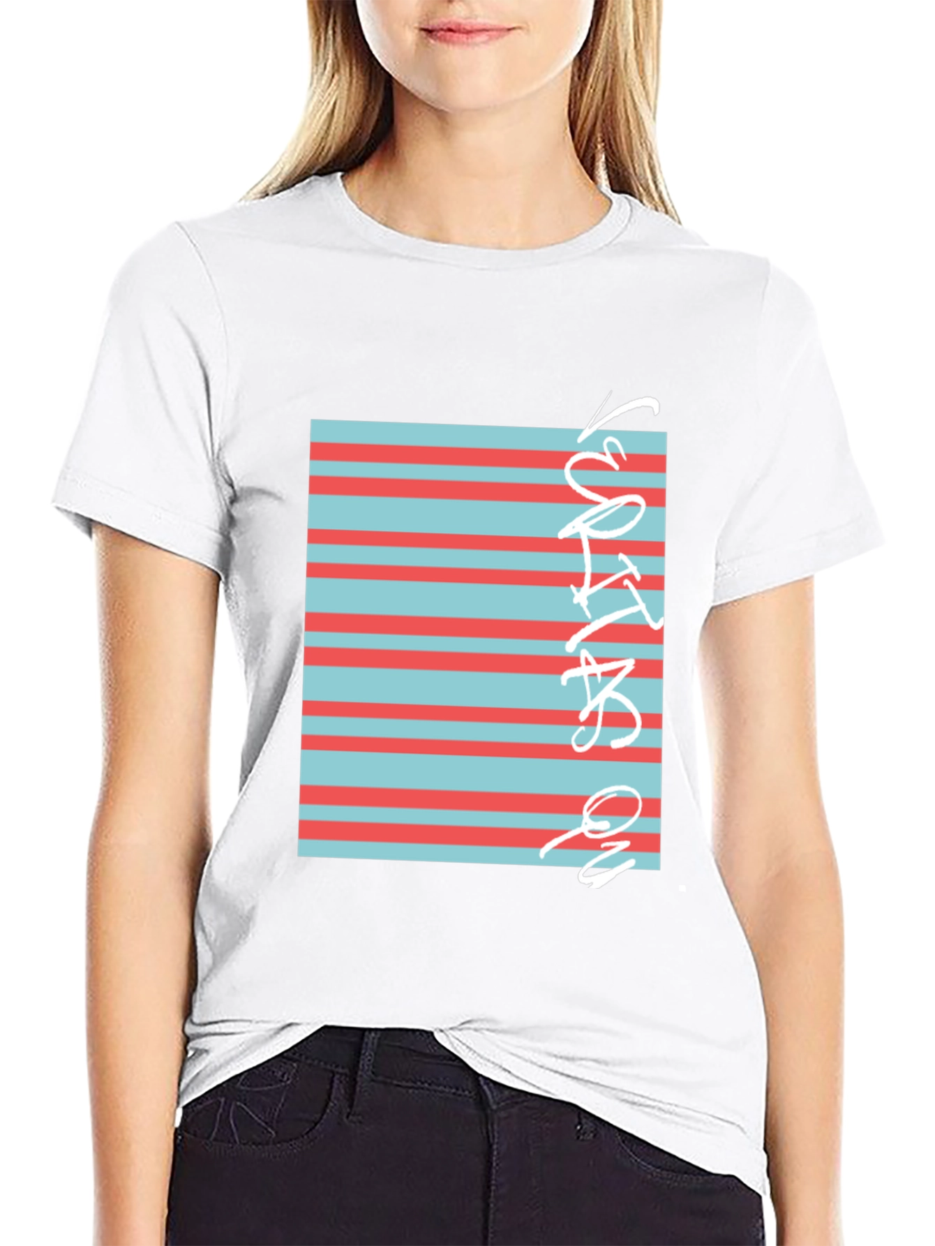 Striped Graphic Tee - Cool Casual Style